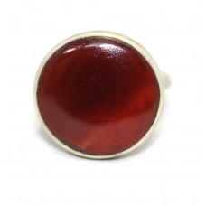 Ring Afghani 925 Sterling Silver Natural Unisex Carnelian Stone Handmade A827